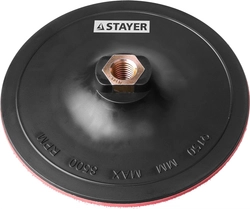STAYER  М14, d 150 мм, пластиковая, жесткая опорная тарелка на липучке для УШМ (35742-150) 35742-150