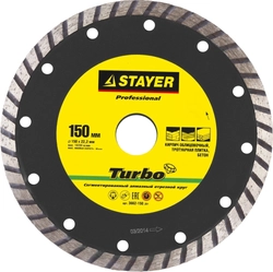 STAYER  Turbo, 150 мм, (22.2 мм, 7 х 2.4 мм), сегментированный алмазный диск, Professional (3662-150) 3662-150_z01