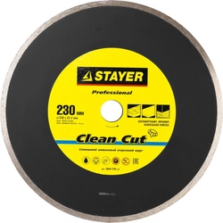 STAYER  Clean Cut, 230 мм, (22.2 мм, 5 х 2.4 мм), сплошной алмазный диск, Professional (3664-230) 3664-230_z01