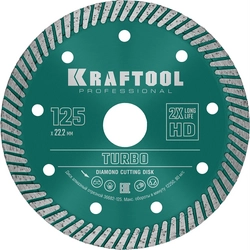 KRAFTOOL  Turbo, 125 мм, (22.2 мм,  10 х 2.4 мм), сегментированный алмазный диск (36682-125) 36682-125