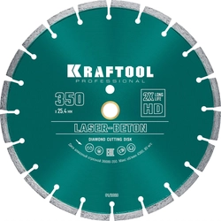 KRAFTOOL  Laser-Beton, 350 мм, (25.4/20 мм, 10 х 3.2 мм), сегментный алмазный диск (36686-350) 36686-350