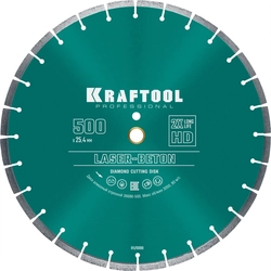 KRAFTOOL  Laser-Beton, 500 мм, (25.4/20 мм, 10 х 4.5 мм), сегментный алмазный диск (36686-500) 36686-500