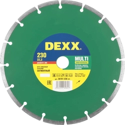 DEXX  Multi Universal, 230 мм, (22.2 мм, 7 х 2.4 мм), сегментный алмазный диск (36701-230) 36701-230_z01