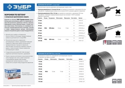 ЗУБР  65 x 70 мм, М22, 8Т, коронка по бетону, Профессионал (29180-65) 29180-65