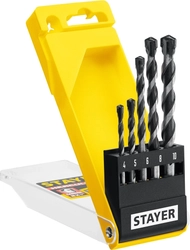 STAYER  Hercules, 5 шт: d 4-5-6-8-10 мм, набор сверл по бетону, Professional (2915-H5) 2915-H5_z01