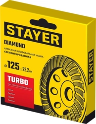 STAYER  Турбо, d 125 мм, сегментированная алмазная шлифовальная чашка (33380-125) 33380-125_z02