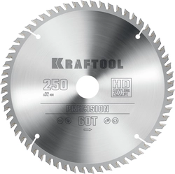 KRAFTOOL  Precision, 250 х 32 мм, 60Т, пильный диск по дереву (36952-250-32) 36952-250-32