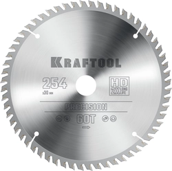 KRAFTOOL  Precision, 254 х 30 мм, 60Т, пильный диск по дереву (36952-254-30) 36952-254-30