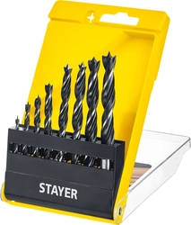 STAYER  M-type, 8 шт: 3-4-5-6-7-8-9-10 мм, набор спиральных сверл по дереву (2942-H8) 2942-H8_z02