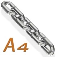 Цепь сварная короткозвенная А4 6X18,5 Kvs 108820