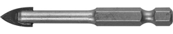 ЗУБР  10 мм 2х кромка, HEX 1/4, Сверло по стеклу и кафелю (29840-10) 29840-10
