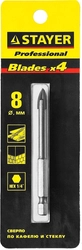 STAYER  8 мм, 4х кромка, HEX 1/4, Сверло по стеклу и кафелю (2985-08) 2985-08_z01