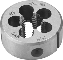 ЗУБР  М16 x 2.0 мм, сталь 9ХС, плашка круглая ручная (4-28022-16-2.0) 4-28022-16-2.0