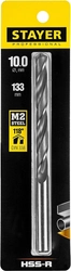 STAYER  HSS-R, 10.0 х 133 мм, быстрорежущая сталь P6M5, сверло по металлу, Professional (29602-10) 29602-10