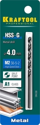 KRAFTOOL  HSS-G, 4.0 х 75 мм, сталь P6M5, сверло по металлу (29651-4) 29651-4