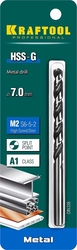 KRAFTOOL  HSS-G, 7.0 х 109 мм, сталь P6M5, сверло по металлу (29651-7) 29651-7