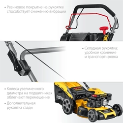STEHER  460 мм, 4.5 л.с., бензиновая самоходная газонокосилка (GLM-460p) GLM-460p