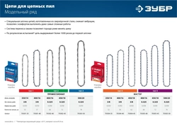 ЗУБР  тип 2, шаг 0.325″, паз 1.5 мм, 72 звена, цепь для бензопил, Профессионал (70302-45) 70302-45