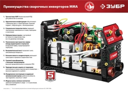ЗУБР  MIG-MAG / ММА, 200 А, RED MACHINE, сварочный полуавтомат инверторный (ПС-200) ПС-200