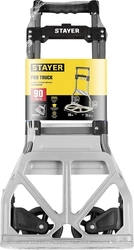 STAYER  PROTruck, до 90кг, каркас из стали, платформа из алюминия, платформа 39х28см, колеса d13см, вес 4кг, складная хозяйственная тележка (38755-90) 38755-90