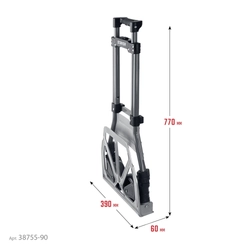 STAYER  PROTruck, до 90кг, каркас из стали, платформа из алюминия, платформа 39х28см, колеса d13см, вес 4кг, складная хозяйственная тележка (38755-90) 38755-90