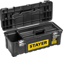 STAYER  JUMBO-26, 650 x 280 x 270 мм, (26″), пластиковый ящик для инструментов, Professional (38003-26) 38003-26_z01
