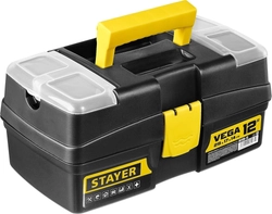STAYER  VEGA-12, 290 x 170 x 140 мм, (12″), пластиковый ящик для инструментов (38105-13) 38105-13_z03