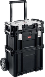 KETER  SMART ROLLING, 564 х 373 х 700 мм, (22″), набор пластиковый ящик-тележка + ящик для инструментов + ящик органайзер (38390-22) 38390-22