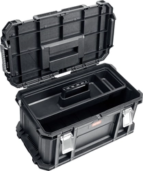 KETER  SMART ROLLING, 564 х 373 х 700 мм, (22″), набор пластиковый ящик-тележка + ящик для инструментов + ящик органайзер (38390-22) 38390-22