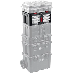 KETER  STACKNROLL, 481 х 332 х 233 мм, (19″), пластиковый ящик с 3 органайзерами и 18 ячейками (38406) 38406