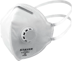 STAYER  FV-95, класс защиты FFP2, плоская, фильтрующая полумаска с клапаном выдоха (11113-2) 11113-2_z01