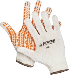 STAYER  TRACK, L-XL, мягкое покрытия ″протектор″, ПВХ-гель, с увеличенной площадью покрытия ладони, перчатки (11401-XL) 11401-XL