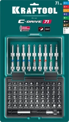 KRAFTOOL  C-Drive 71, 71 шт, набор многофункциональных бит (26067-H71) 26067-H71