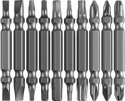 ЗУБР МХ-10, 10 шт, двусторонние длинные биты (26089-H10) 26089-H10