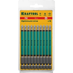 KRAFTOOL  Optimum, PH2, 100 мм, 10 шт, биты (26122-2-100-10) 26122-2-100-10