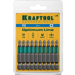 KRAFTOOL  Optimum PZ2, 50 мм, 10 шт, биты (26124-2-50-10) 26124-2-50-10