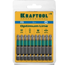 KRAFTOOL  Optimum PZ3, 50 мм, 10 шт, биты (26124-3-50-10) 26124-3-50-10