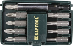 KRAFTOOL  Compact-10, с магнитным адаптером, 10 шт, набор бит (26130-H10) 26130-H10
