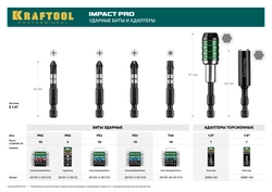 KRAFTOOL  Impact Pro PZ3, 50 мм, 10 шт, ударные биты (26193-3-50-S10) 26193-3-50-S10