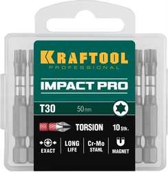 KRAFTOOL  Impact Pro TX30, 50 мм, 10 шт, ударные биты (26195-30-50-S10) 26195-30-50-S10