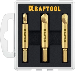 KRAFTOOL  3 шт, набор экстракторов поврежденного крепежа (26770-H3) 26770-H3