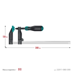 KRAFTOOL  MF-300/080, 80 х 300 мм, струбцина F (32011-080-300) 32011-080-300_z01