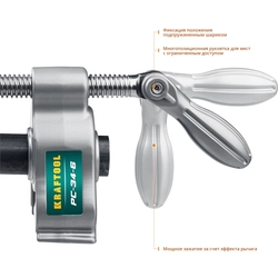 KRAFTOOL  PC-34-6, 3/4″, трубная струбцина (32301-1) 32301-1
