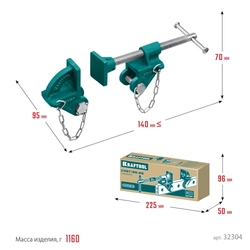 KRAFTOOL  CHST/25-25, на профиль 25 х 50 мм, набор головок для струбцины (32304) 32304