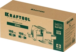 KRAFTOOL  Steel, 100 мм, стальные слесарные тиски (32701-100) 32701-100