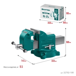 KRAFTOOL Grand, 100 мм, слесарные тиски (32702-100) 32702-100