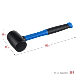 ЗУБР  450 г, чёрная, резиновая киянка, Профессионал (20532-450) 20532-450_z01