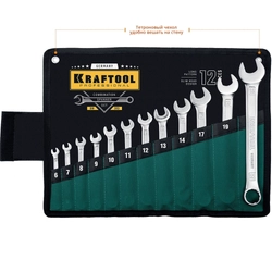 KRAFTOOL  12 шт, 6 - 22 мм, набор комбинированных гаечных ключей (27079-H12) 27079-H12_z01