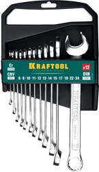 KRAFTOOL  12 шт, 6 - 24 мм, набор комбинированных гаечных ключей (27079-H12C) 27079-H12C_z01