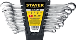 STAYER  HERCULES, 8 шт, 8 - 19 мм, набор комбинированных гаечных ключей, Professional (27085-H8) 27085-H8_z01